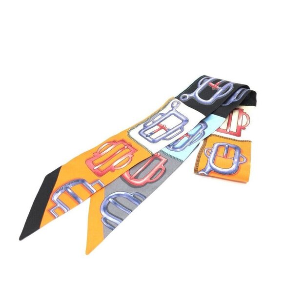 HERMES Attelage Attrage Buckle Twilly Scarf - Picture 1 of 6